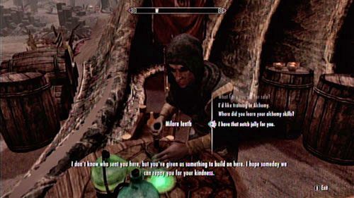 Kiedy zdobędziesz już pięć próbek wydzieliny z netchy, wróć z nimi do Milore Ienth i odbierz od niej nagrodę - Retrieve netch jelly for Milore Ienth [Zdobądź wydzielinę z netcha dla Milore Ienth] | Pozostałe zadania - The Elder Scrolls V: Skyrim - Dragonborn - poradnik do gry