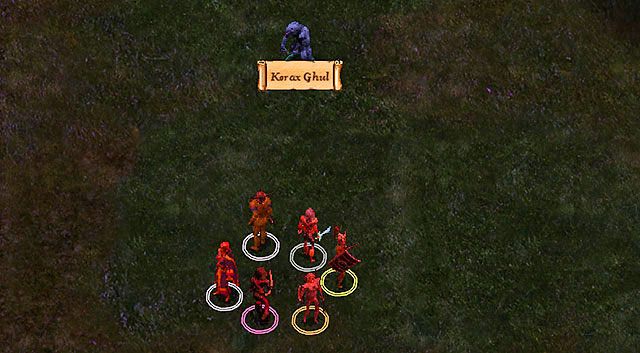 Zanim przejdziesz do wykonywania zadania, przyda Ci się towarzystwo Koraxa Ghula [B] - Na ratunek Tamah; Płaszcz Gurkea | Rozdział 4 - zadania poboczne - Baldurs Gate: Enhanced Edition - poradnik do gry