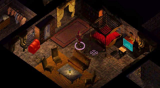 Dzięki znalezionemu kluczowi otwórz komodę stojącą obok łóżka [10] i wyjmij z niej Włącznik maszyny - Wieża Durlaga- Labirynt Durlaga (poziom 1-2) | Opowieści z Wybrzeża Mieczy - Baldurs Gate: Enhanced Edition - poradnik do gry