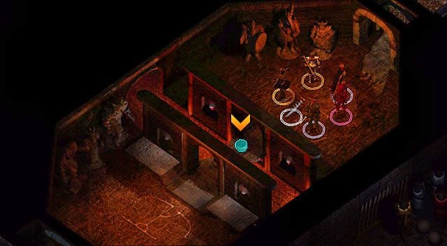 Udaj się sali teleportacyjnej [8] i wyciągnij z zaznaczonego pojemnika kamień strażniczy teleportacji - Wieża Durlaga- Labirynt Durlaga (poziom 1-2) | Opowieści z Wybrzeża Mieczy - Baldurs Gate: Enhanced Edition - poradnik do gry