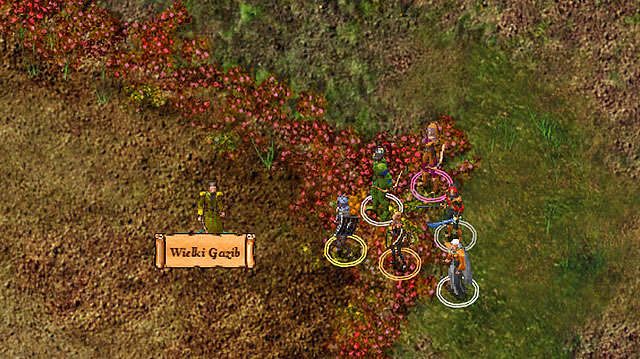 Wizytę na jarmarku rozpocznij od rozmowy z Wielkim Gazibem [A] - Wizyta w kopalni Nashkel | Rozdział 2 - zadania główne | Solucja Baldurs Gate - Baldurs Gate: Enhanced Edition - poradnik do gry