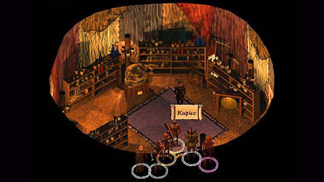 W namiocie [2] znajdziesz kupca, który za wszelką cenę chce Ci wcisnąć dwie tajemnicze mikstury - Wizyta w kopalni Nashkel | Rozdział 2 - zadania główne | Solucja Baldurs Gate - Baldurs Gate: Enhanced Edition - poradnik do gry