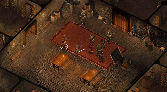 W siedzibie Płomiennej Pięści [1] zostaniesz postawiony przed obliczem Angelo Dosana, współpracownika Sarevoka - Sarevok rośnie w siłę | Rozdział 7 - zadania główne i poboczne | Baldurs Gate - Baldurs Gate: Enhanced Edition - poradnik do gry