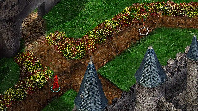 Tethoril [G] spaceruje po ogrodzie wokół gmachu biblioteki [9] - Prolog - zadania poboczne | Prolog Baldurs Gate - Baldurs Gate: Enhanced Edition - poradnik do gry