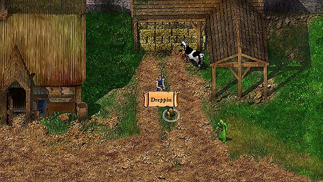 Obok niewielkiej szopy [3] przy północnej ścianie twierdzy spotkasz Dreppina [B] - Prolog - zadania poboczne | Prolog Baldurs Gate - Baldurs Gate: Enhanced Edition - poradnik do gry