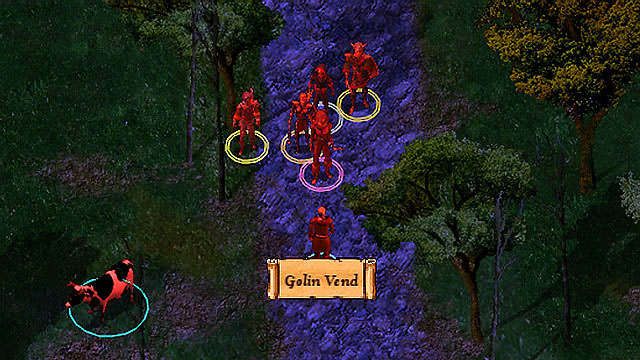 Tuż przed miastem przywita Cię lokalny mieszkaniec, Golin Vend [A], który zaoferuje wskazanie drogi do najważniejszych punktów w mieście - Podróż do Nashkel | Rozdział 1 - zadania główne | Solucja Baldurs Gate - Baldurs Gate: Enhanced Edition - poradnik do gry