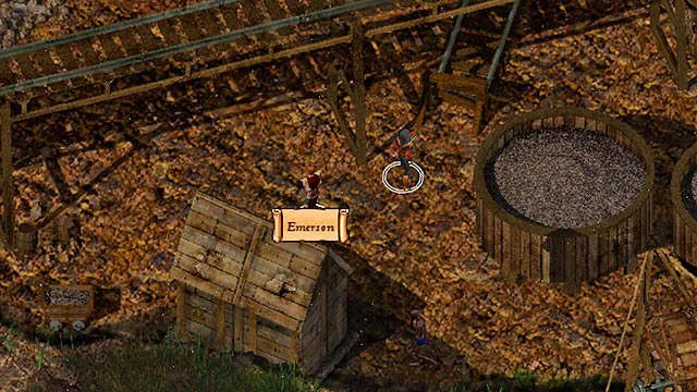 Teraz pozostaje Ci już tylko porozmawiać z Emersonem, którego znajdziesz w wyrobisku [1] - Wizyta w kopalni Nashkel - Kopalnie Nashkel | Rozdział 2 - zadania główne - Baldurs Gate: Enhanced Edition - poradnik do gry