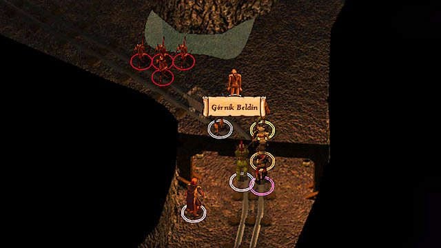 Niedaleko wejścia [1] spotkasz Górnika Beldina [A], który bredzi coś o koboldach - Wizyta w kopalni Nashkel - Kopalnie Nashkel | Rozdział 2 - zadania główne - Baldurs Gate: Enhanced Edition - poradnik do gry