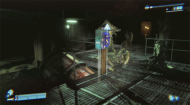 Wkrocz na metalowe balkoniki i zacznij się po nich bardzo powoli przemieszczać - Wydostań się z kanałów | Misja 5 - Kruk | Aliens Colonial Marines - Aliens: Colonial Marines - poradnik do gry