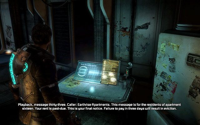 Wewnątrz pomieszczenia, tuż po rozpoczęciu rozdziału - Rozdział 1 | Sekrety | Dead Space 3 - Dead Space 3 - poradnik do gry