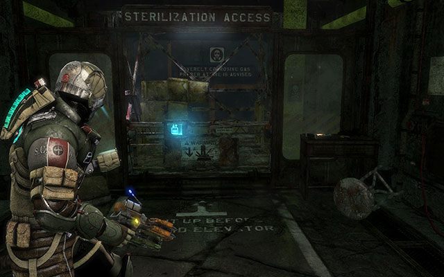 Na stoliku w pomieszczeniu z windą towarową prowadzącą do pompy [sektor biologiczny] - Rozdział 14 (1) | Sekrety | Dead Space 3 - Dead Space 3 - poradnik do gry