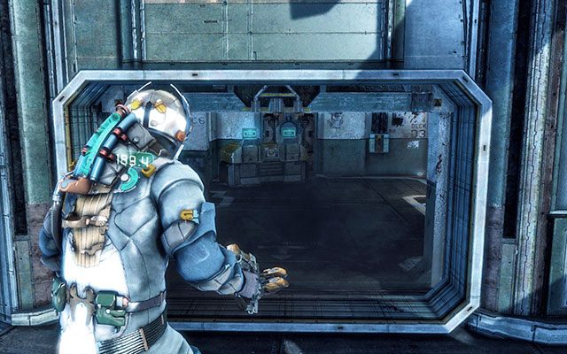 Z drugiej strony znajdziesz wejście do pomieszczenia, gdzie wewnątrz skrzyni znajdziesz element broni - Rozdział 4 (2) | Sekrety | Dead Space 3 - Dead Space 3 - poradnik do gry