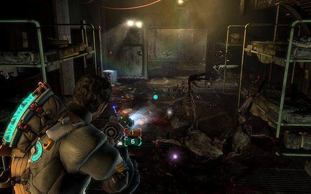 Na podłodze w drugiej części pomieszczenia, w którym zostaniesz przywitany przez sporą chmarę Nekromorwów-szkieletów - Rozdział 9 | Sekrety | Dead Space 3 - Dead Space 3 - poradnik do gry