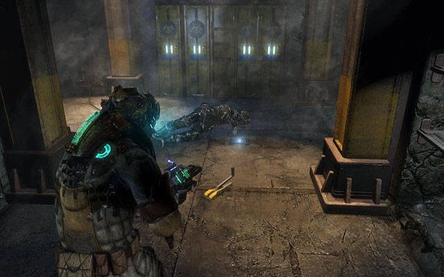 Wewnątrz składu, który otworzysz przy pomocy klucza dynamometrycznego [torque bar] - Rozdział 9 | Sekrety | Dead Space 3 - Dead Space 3 - poradnik do gry