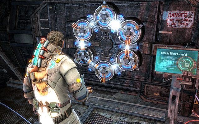 Aby uruchomić druga pompę ponownie musisz rozwikłać zagadkę układów scalonych - Locate a suit kiosk | 8, 9 - Off the Grid / Onward | Dead Space 3 - Dead Space 3 - poradnik do gry