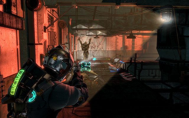 Przejdź korytarzem do następnego pomieszczenia - wyjdź na górę I podejdź do kolejnej bramy - Locate Edwards | Conning Tower - zadanie poboczne | Dead Space 3 - Dead Space 3 - poradnik do gry
