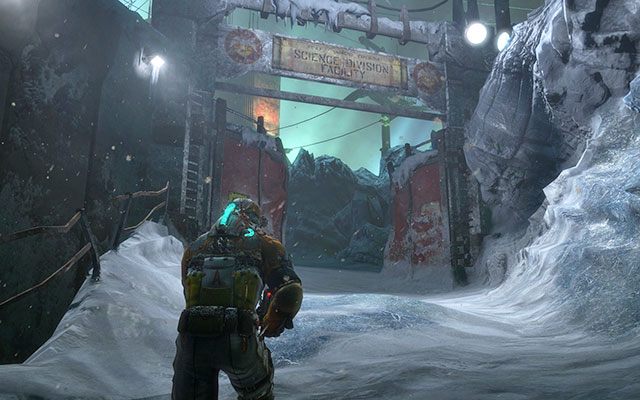 Biegnij w stronę drabiny, po której wchodzą Twoi towarzysze - Find a way into the facility | 14 - Everything Has Its Place | Dead Space 3 - Dead Space 3 - poradnik do gry