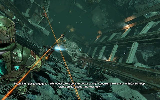 Tym razem wędrówka w dół zacznie się robić coraz to trudniejsza - 16 - What Lies Below - Follow Danik down the Research Silo | 16, 17 - What Lies Below / A Strange City - Dead Space 3 - poradnik do gry