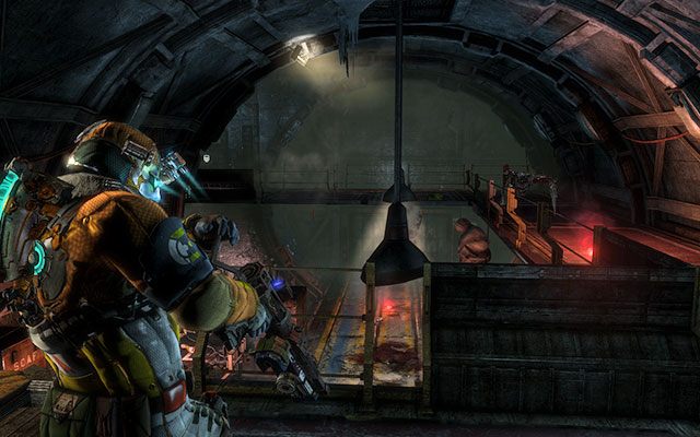 Zaraz po podniesieniu klucza zostaniesz zaatakowany przez kolejną falę Nekromorfów - Collect the munitions cache | Armory - zadanie poboczne | Dead Space 3 - Dead Space 3 - poradnik do gry