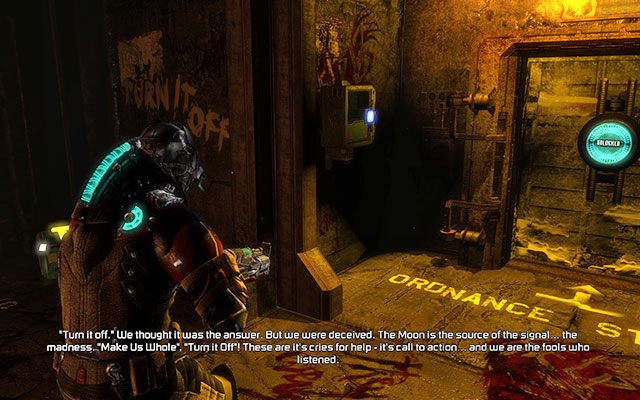 Na ścianie obok przejścia do kolejnego pomieszczenia z tego, w którym znajduje się kiosk - Rozdział 16 | Sekrety | Dead Space 3 - Dead Space 3 - poradnik do gry