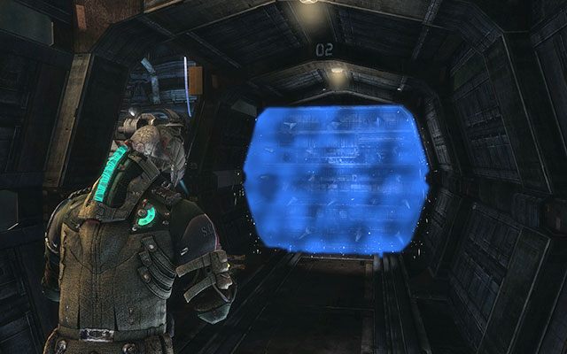 Udaj się dalej, uważając na Nekromorfy, które przejęły kontrolę nad martwymi żołnierzami, na kładce po drugiej stronie pomieszczenia - Reaper Barracks - Scavenge the 163rd Reaper Barracks | Zadania poboczne - inne - Dead Space 3 - poradnik do gry