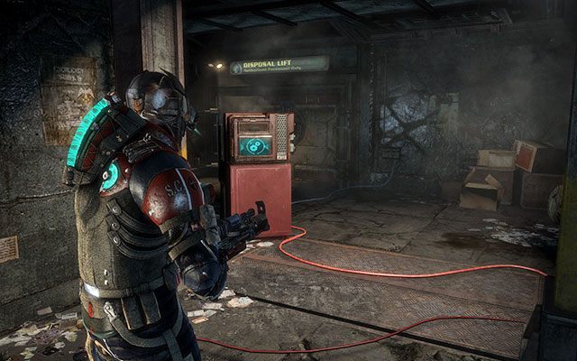 Wyjdź na górę i kieruj się dalej - znajdziesz się w korytarzu z zablokowanymi drzwiami - Disposal Services - Recover anything that survived the purge | Zadania poboczne - inne - Dead Space 3 - poradnik do gry