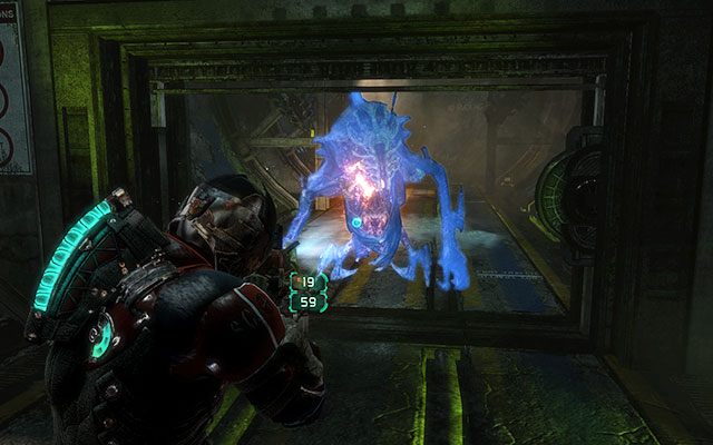 W następnym korytarzu natrafisz na ekran wyświetlający zestaw symboli oznaczających wojownika [warrior] - Artifact Storage - Investigate Artifact Storage | Zadania poboczne - inne - Dead Space 3 - poradnik do gry