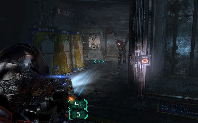 Przejdźcie przez pokój z warsztatem i opróżnijcie wszystkie szafki, które się tutaj znajdują - Archeology - Investigate the warehouses secrets | Zadania kooperacyjne - Dead Space 3 - poradnik do gry