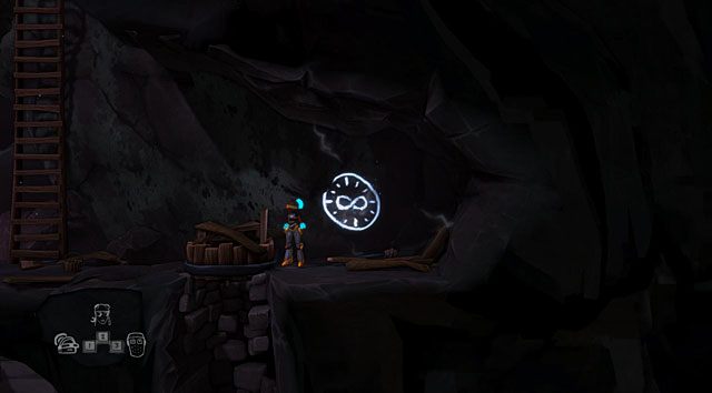 Znak znajduje się za starą studnią na zapleczu jaskini, w przejściu dla pracowników - Trudniej dostępne symbole | Podstawy The Cave - The Cave - poradnik do gry