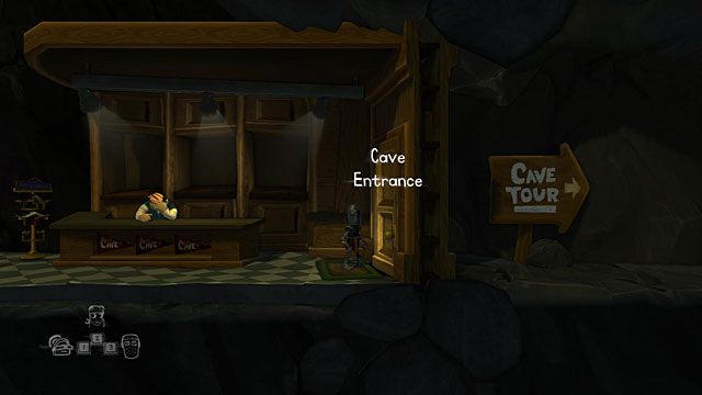 Po wylądowaniu w małym bajorku wyjdź z niego dowolną postacią i przejdź w prawo - Zaplecze | Jaskinia (sekcje ogólnodostępne) The Cave - The Cave - poradnik do gry