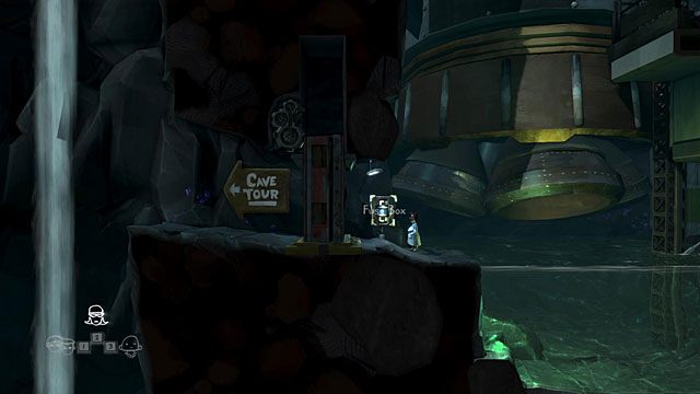 Biegnij do końca w lewo, przepłyń przez wodę i wyjmij ze skrzynki w ścianie (Fuse Box) bezpiecznik - The Scientist | Obszary dla określonych bohaterów w The Cave - The Cave - poradnik do gry