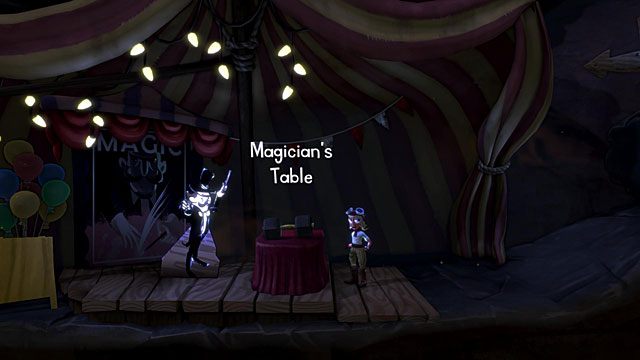 Połóż hantel na stole (Magicians Table) kiedy nic nie będzie na nim stało - The Hillbilly | Obszary dla określonych bohaterów w The Cave - The Cave - poradnik do gry