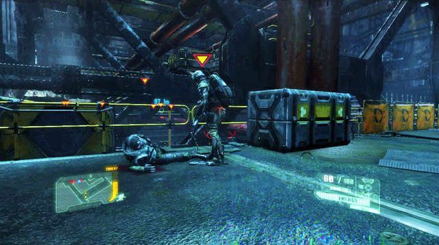Nad głowami oznaczonych za pomocą wizjera przeciwników pojawi się symbol odwróconego trójkąta - Wizjer | Wyposażenie | Crysis 3 - Crysis 3 - poradnik do gry