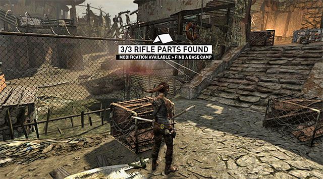 Druga kategoria to nowe przedmioty, które zdobywa się we własnym zakresie i mowa tu o lepszych modelach broni - Odblokowywanie nowych elementów | Wyposażenie Lary w Tomb Raider - Tomb Raider - poradnik do gry