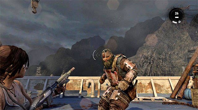 Niezależnie od tego w jaki sposób unikasz ataków bossa szukaj okazji do osłabiania jego głowy - Znajdź Alexa | 22 - Zaginiony | Solucja Tomb Raider - Tomb Raider - poradnik do gry