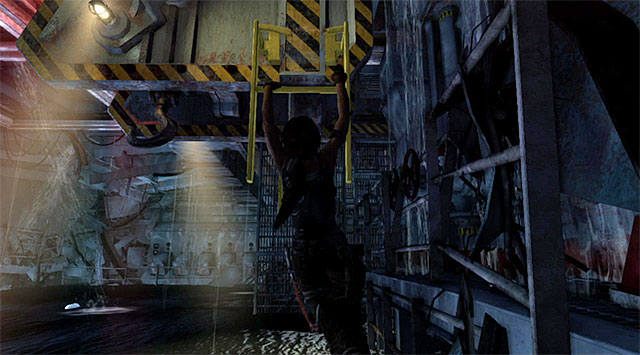 Obróć się w lewo, podbiegnij do narożnika pomieszczenia i ponownie zwróć się w stronę interaktywnego obiektu - Znajdź Alexa | 22 - Zaginiony | Solucja Tomb Raider - Tomb Raider - poradnik do gry