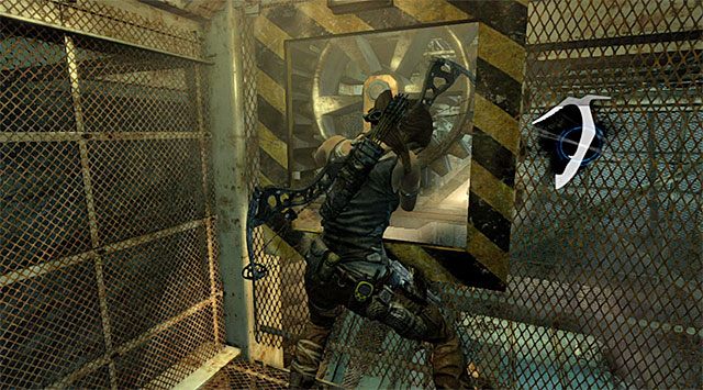 Doskocz do wspomnianego balkoniku - Odkryj pradawny grobowiec | 23 - Łowca burz | Solucja Tomb Raider - Tomb Raider - poradnik do gry