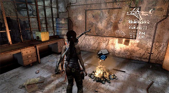 Podążaj górnymi balkonikami aż dotrzesz do obozowiska - Obozowiska | Sekrety - Mountain Base (Baza w górach) | Sekrety Tomb Raider - Tomb Raider - poradnik do gry