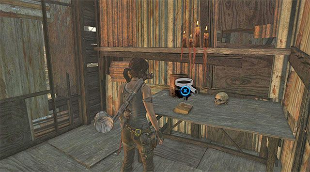 Wejdź do niewielkiego pomieszczenia i zabierz dokument ze stołu (nagroda: 25 punktów doświadczenia) - Dokumenty | Sekrety - Shantytown (Miasto ubogich) | Sekrety Tomb Raider - Tomb Raider - poradnik do gry