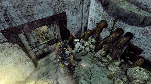 Poszukiwany pojemnik leży na ziemi (nagroda: 5 punktów doświadczenia) - Geoskrzynki | Sekrety - Research Base i Chasm Stronghold | Sekrety Tomb Raider - Tomb Raider - poradnik do gry