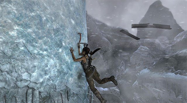 Podążaj górską ścieżką, a po dotarciu do krawędzi wykonaj skok - Uratuj Sam porwaną przez Mathiasa (2) | 24 - Powrót | Solucja Tomb Raider - Tomb Raider - poradnik do gry