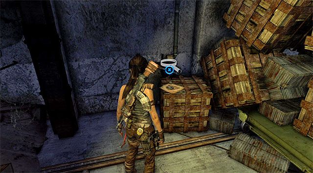 Zaczekaj aż Lara przedostanie się do niewielkiego obszaru i obróć się w prawo - Mapy skarbów | Sekrety - Research Base i Chasm Stronghold | Sekrety Tomb Raider - Tomb Raider - poradnik do gry