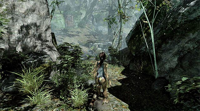 Wybierz ścieżkę prowadzącą na północ - Zdobądź pożywienie; Znajdź broń do polowania na jelenie | 4 - Kobieta kontra dzicz - Tomb Raider - poradnik do gry