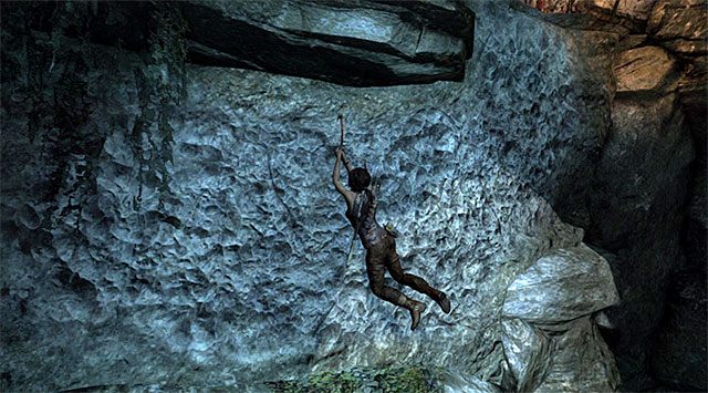 Obróć się w lewo i zdecyduj się na wykonanie ostatniego skoku - Grobowiec Niegodnych | Opcjonalne grobowce - Mountain Village | Tomb Raider - Tomb Raider - poradnik do gry
