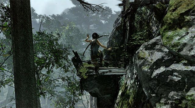 Przystąp do eksploracji tutejszych półek, wykonując po drodze pojedynczy skok - Geoskrzynki | Sekrety - Coastal Forest (Nadbrzeżny las) | Sekrety Tomb Raider - Tomb Raider - poradnik do gry