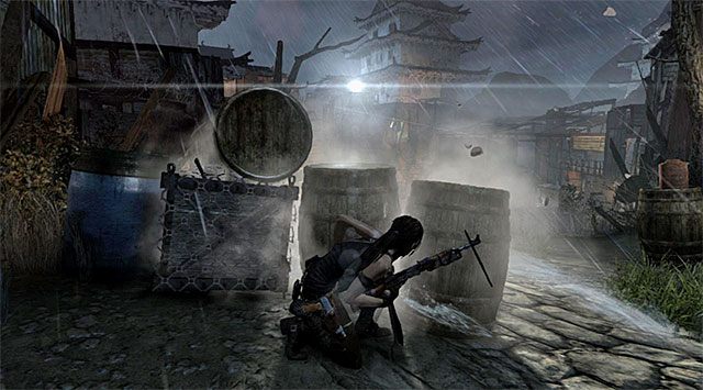 Przed Tobą zbliżona scenka do tej z wcześniejszej części etapu - Spotkaj się z Sam | 17 - Prosto w ogień | Solucja Tomb Raider - Tomb Raider - poradnik do gry