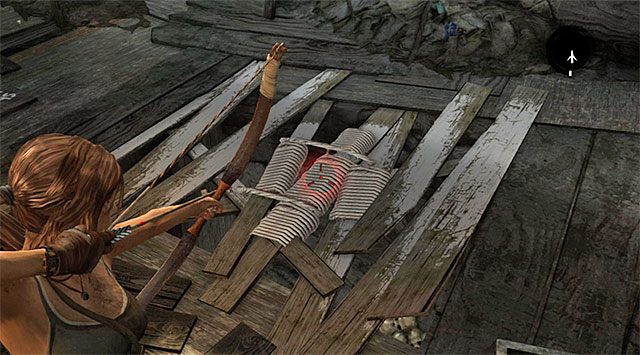 Po zakończonych walkach podejdź do ołtarza i użyj strzały z liną do wyrwania fragmentu podłogi - Studnia Łez | Opcjonalne grobowce - Shantytown i Summit Forest | Tomb Raider - Tomb Raider - poradnik do gry