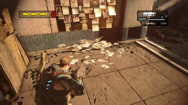 Kiedy oczyścisz teren wróć do miejsca, gdzie spotkałeś pierwszych wrogów - Dzielnica nabrzeżna - Przedmieścia Halvo Bay - Gears of War: Judgment - poradnik do gry