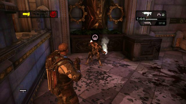 Kiedy atak się rozpocznie, proponuje skupić się na obronie prawego skrzydła, które będzie mocniej atakowane - Hala główna - Muzeum chwały wojskowej - Gears of War: Judgment - poradnik do gry