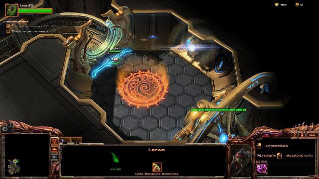 W punkcie [2] aby przedostać się dalej konieczne będzie pokonanie zelotów przy pomocy zainfekowanego ursadona - Wewnętrzny wróg | Kampania - Kaldir | StarCraft II Heart of the Swarm - StarCraft II: Heart of the Swarm - poradnik do gry